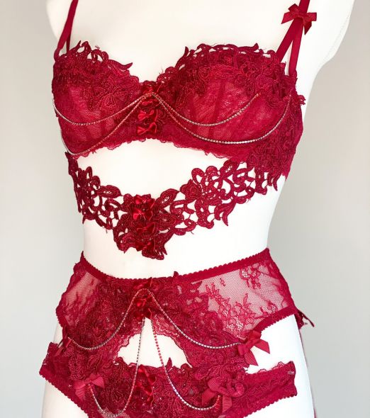 Srdcové eso- kompletní set spodního prádla Michaela Lingerie