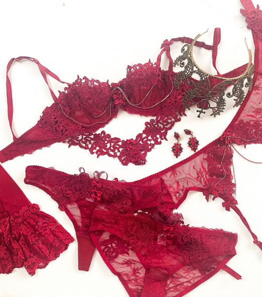 Srdcové eso- kompletní set spodního prádla Michaela Lingerie